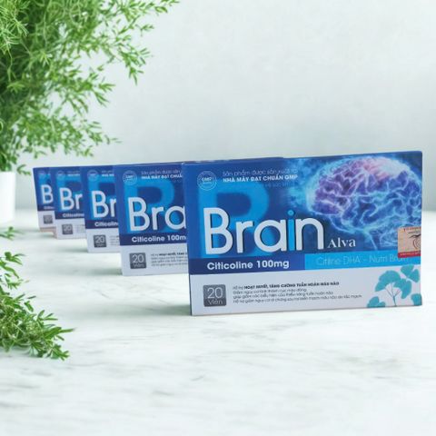 Viên uống Brain Alva - Hỗ trợ hoạt huyết, tăng cường tuần hoàn não, cải thiện trí nhớ, giảm đau đầu và chóng mặt - Goldwin
