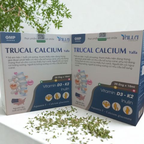 Trucal Calcium - Bổ Sung Canxi Tự Nhiên Cho Cơ Thể, Ngăn Ngừa Loãng Xương, Tăng Chiều Cao Cho Trẻ Em, Sản Phẩm Bảo Vệ Sức Khỏe Xương Khớp