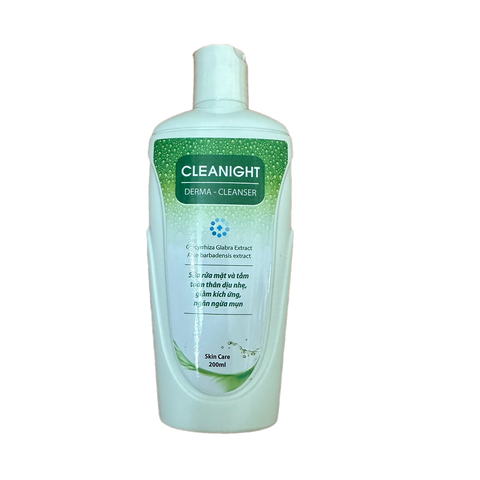 Sữa Rửa Mặt Cleanight Derma 200ml - Giảm Mụn, Mờ Thâm, Trắng Da Với Chiết Xuất Lô Hội Và Cam Thảo - Sản Phẩm Chăm Sóc Da Dịu Nhẹ