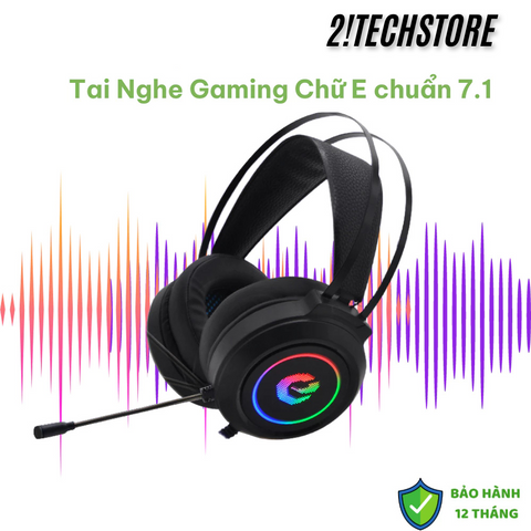 Tai Nghe Chụp Tai Gaming 7.1 - LED RGB Có Mic, Âm Bass Chắc, Kết Nối USB Cho Game Thủ, Thiết Kế Đẹp mắt, Khả Năng Lọc Ồn Tốt
