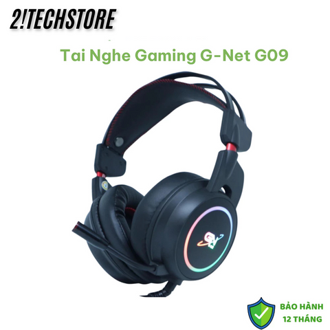 Tai Nghe Gaming Gnet G09 LED RGB 7.1 - Âm Thanh Studio Chất Lượng Cao, Thiết Kế Hầm Hố, Chống Ồn Tối Ưu