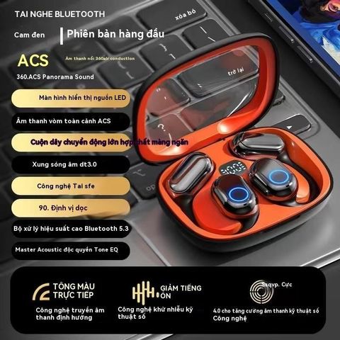 Tai Nghe Không Dây Bluetooth TH25 OWS - Chống Thấm Nước IPX5, Khử Nhiễu, Thời Gian Nghe 6 Giờ, Sạc USB-C