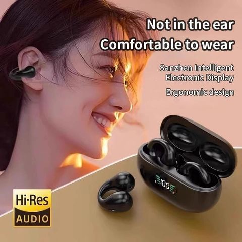 Tai Nghe Không Dây Clip Q80 - Bluetooth 5.3 TWS Chống Mồ Hôi, Âm Thanh Hi-Fi, Màn Hình Hiển Thị Pin, Âm Nhạc 6 Giờ