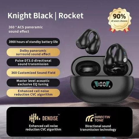 Tai Nghe Không Dây Clip Q80 - Bluetooth 5.3 TWS Chống Mồ Hôi, Âm Thanh Hi-Fi, Màn Hình Hiển Thị Pin, Âm Nhạc 6 Giờ