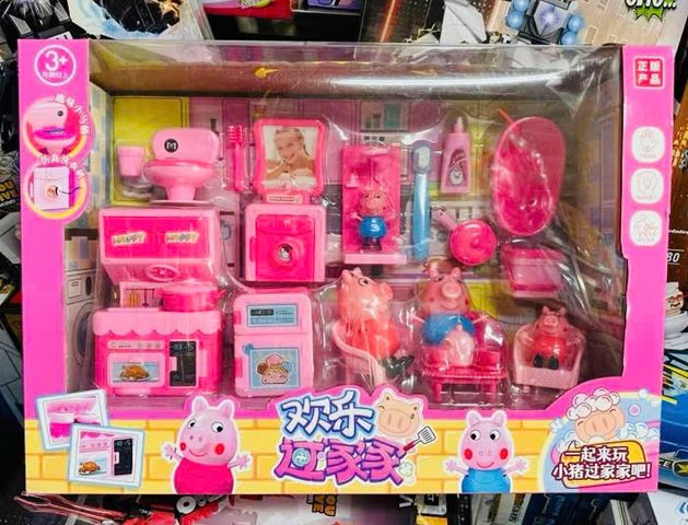 Đồ Chơi Nhà Búp Bê Peppa Pig 7537 Cho Trẻ Từ 3 Tuổi - Bộ Nội Thất Phòng Khách, Nhà Bếp, Toilet - Đồ Chơi Giáo Dục Sáng Tạo