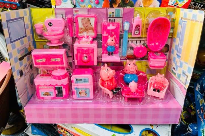 Đồ Chơi Nhà Búp Bê Peppa Pig 7537 Cho Trẻ Từ 3 Tuổi - Bộ Nội Thất Phòng Khách, Nhà Bếp, Toilet - Đồ Chơi Giáo Dục Sáng Tạo