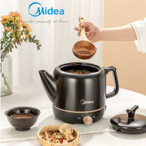 Ấm Sắc Thuốc Điện Midea MD-JYE3001 - Dung Tích 3 Lít, Công Suất 450W, Kiểu Dáng Đẹp, An Toàn và Tiết Kiệm Thời Gian Sử Dụng