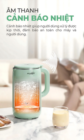Máy Nấu Sữa Hạt Magic Eco AC-55 - 1200ml, Công Suất 1000W, Lưỡi Dao 8 Cánh, Bảo Hành 12 Tháng, Nấu Sữa Đa Năng Thơm Ngon
