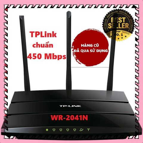 Bộ phát Wifi TP-Link 2041N HÀNG CŨ 3 râu - Tốc độ 450Mbps, Phát Sóng Mạnh Xuyên Tường, Cài Đặt Dễ Dàng, Bảo Hành Dài Hạn