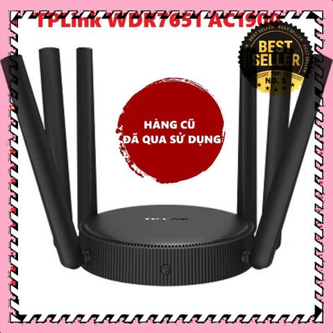 Bộ Phát Wifi TP-Link AC1900 WDR7651 - Router Wifi6 Băng Tần Kép, Hỗ Trợ MESH, Hàng Cũ Chất Lượng Cao, Kết Nối Internet Nhanh 1.3 Gbps