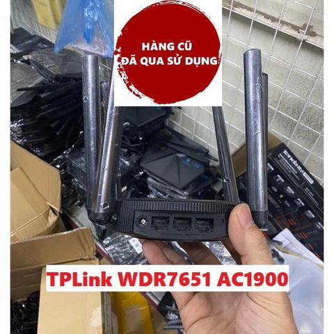 Bộ Phát Wifi TP-Link AC1900 WDR7651 - Router Wifi6 Băng Tần Kép, Hỗ Trợ MESH, Hàng Cũ Chất Lượng Cao, Kết Nối Internet Nhanh 1.3 Gbps