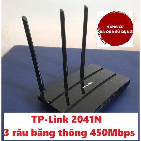 Bộ Phát Wifi TP-Link 2041N Hàng Cũ - Router 3 Râu Tốc Độ 450Mbps Xuyên Tường Sóng Khỏe, Dễ Dàng Cài Đặt