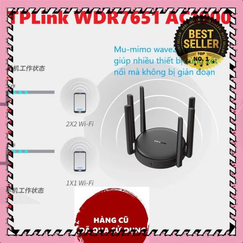 Bộ Phát Wifi6 TP-Link WDR7651 AC1900 - MESH 2 Băng Tần 2.4G/5G - Thiết Bị Cũ Ổn Định Tốc Độ Cao, Dễ Dàng Cài Đặt