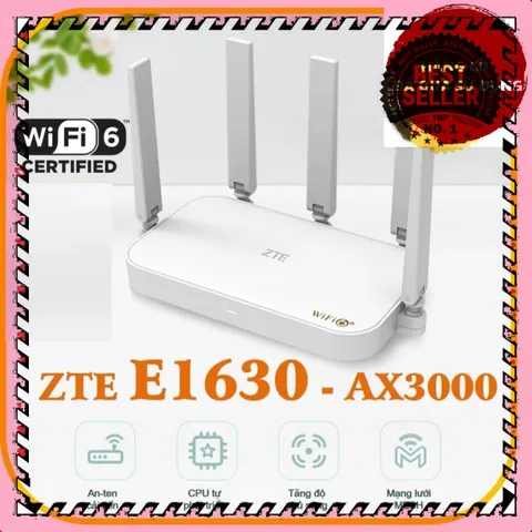Router Wifi6 ZTE E1630 AX3000Mbps với Hỗ Trợ MESH - Thiết Bị Đã Qua Sử Dụng, Tăng Cường Kết Nối Mạng Ổn Định, Dễ Dàng Cài Đặt