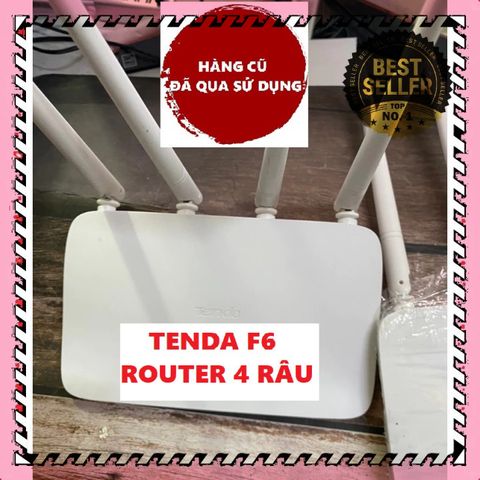 Bộ Phát Wifi Cũ TENDA F6 - 4 Râu Anten, Tốc Độ 300Mbps, Dễ Cài Đặt, Thiết Kế Đẹp, Giá Cả Phải Chăng