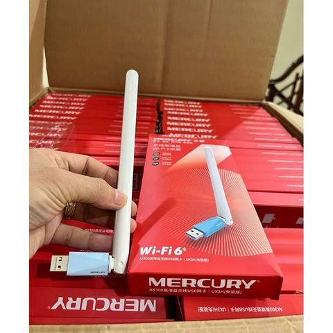 USB Bắt Sóng WIFI 6 Mercury UX3H 150Mbps - Bộ Thu WIFI cho Máy Tính Bàn - Kết Nối Nhanh, Tiện Dụng, Không Cần Cài Đặt