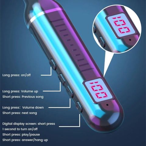 Tai nghe Bluetooth AC700 thể thao đeo cổ LED HiFi - Âm thanh chất lượng cao, 50 giờ chờ, thiết kế chống bụi, quà tặng lý tưởng