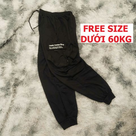 Quần Jogger Thể Thao Nam Nữ Thoải Mái - Đen Túi Hộp Dây, Phong Cách Unisex Dành Cho Tập Gym và Hoạt Động Ngoài Trời
