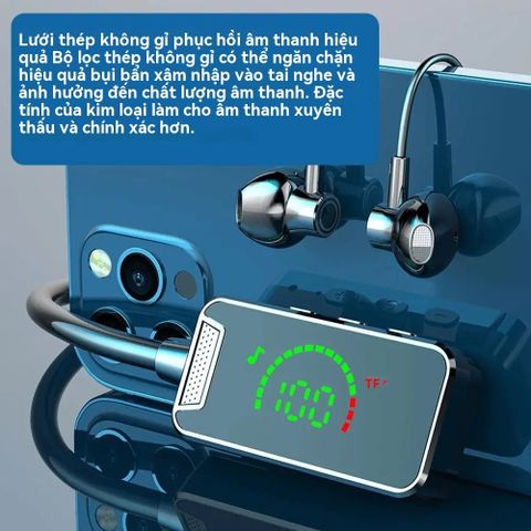 Tai Nghe Không Dây Bluetooth S8 Đeo Cổ - Âm Thanh Hi-Fi, Chống Nước, Thời Gian Chơi 18-22 Giờ, Phù Hợp Thể Thao, Màn Hình LED