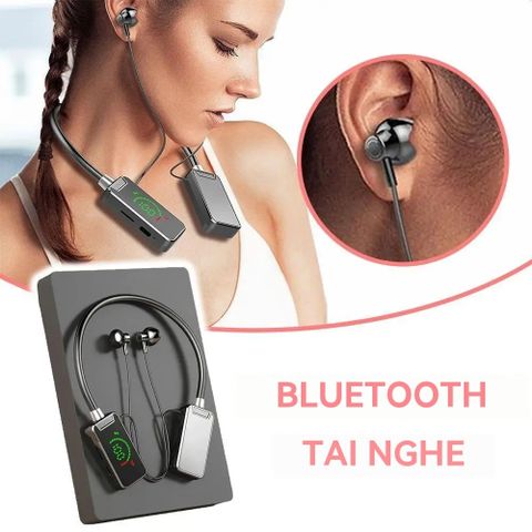Tai Nghe Không Dây Bluetooth S8 Đeo Cổ - Âm Thanh Hi-Fi, Chống Nước, Thời Gian Chơi 18-22 Giờ, Phù Hợp Thể Thao, Màn Hình LED