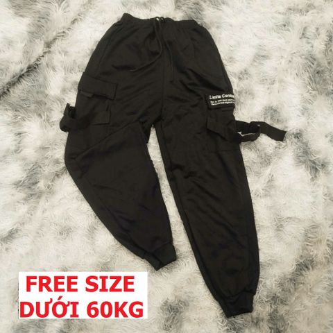 Quần Jogger Thể Thao Nam Nữ - MANTOSIMPLE Q41 Đen Túi Hộp Dây, Dễ Phối Đồ, Phong Cách Unisex, Freesize Dưới 60kg