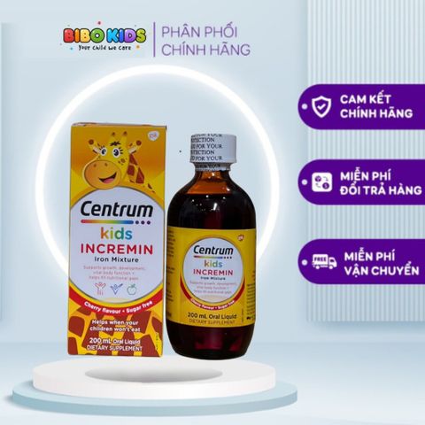 (Date 11/2026) Siro Centrum Kids Incremin Iron Mixture Của Úc 200ml