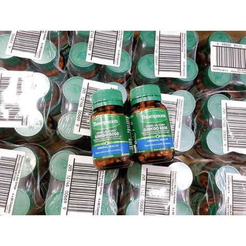 Viên bổ não Ginkgo 6000mg Thompson's Úc 60 viên - Hỗ trợ trí nhớ, giảm căng thẳng, cải thiện tuần hoàn máu tự nhiên.