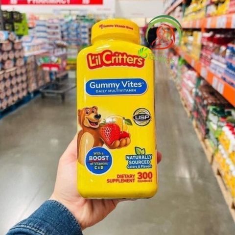 Kẹo Dẻo Bổ Sung Vitamin L'il Critters Gummy Vites Complete Multivitamin mẫu mới 300 viên Hạn 09.2025