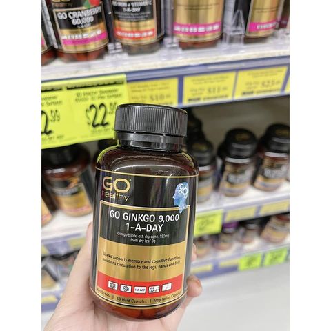Viên uống Bổ não 9000mg của Úc - Hỗ trợ tăng cường trí nhớ và sức khỏe não bộ tự nhiên từ Ginkgo Biloba