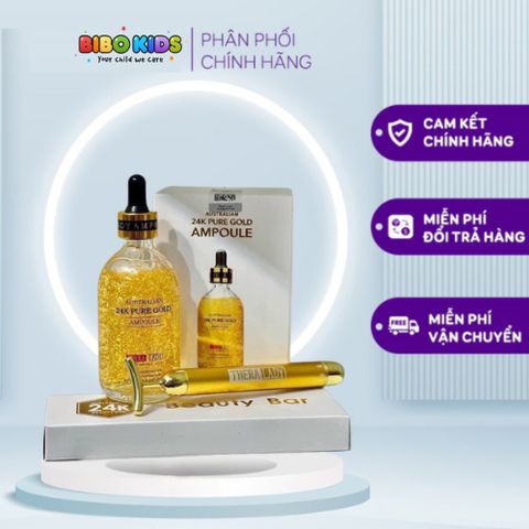 Serum vàng Úc 24k Pure Gold Ampoule 100ml kèm thanh lăn