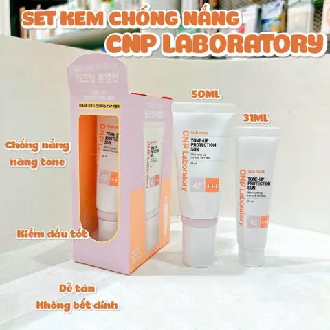 Set Kem Chống Nắng Nâng Tông CNP Laboratory Tone-Up Protection Sun SPF42 PA+++, Hàn Quốc