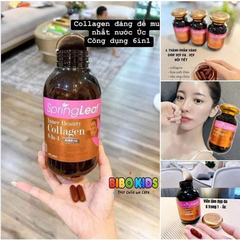 Viên uống collagen 6 trong 1 spring leaf, Úc