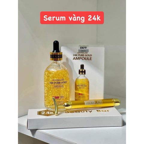 Tinh chất vàng 24k kèm thanh lăn úc hộp 100ml