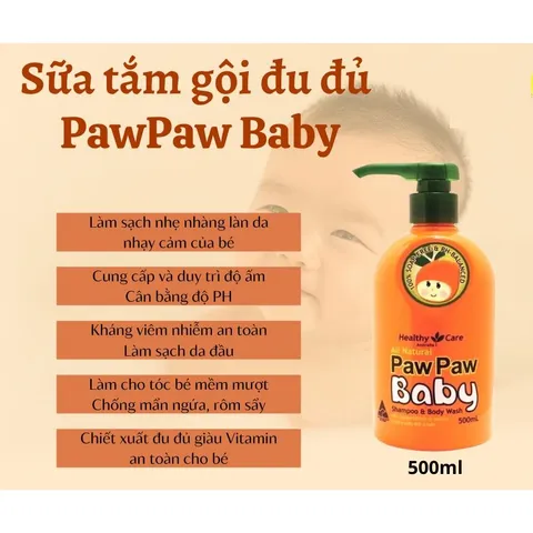 Sữa tắm gội Paw Paw Baby Healthy Care Úc dành cho bé
