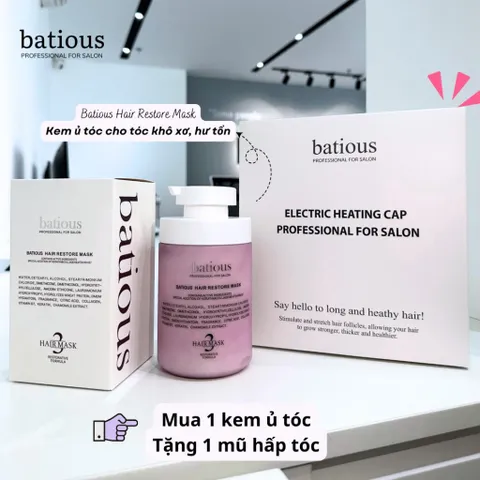 (Mua 1 chai ủ tặng kèm mũ giá 150k) Ủ tóc Batious