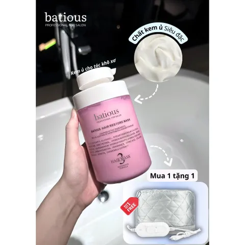 (Mua 1 chai ủ tặng kèm mũ giá 150k) Ủ tóc Batious