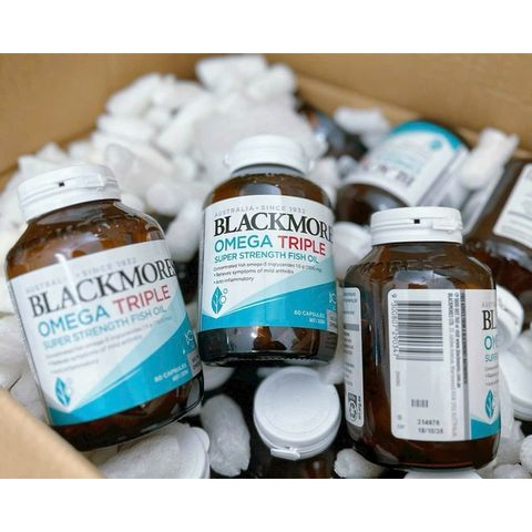 Dầu cá hàm lượng cao Omega Triple Super Strength Fish Oil Blackmores Hộp 60v