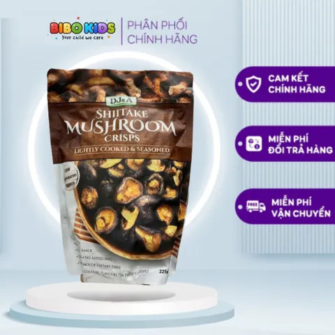 [Loại to 225g] Nấm Đông Cô Sấy Giòn Úc, nấm sấy Úc 225g SHIITAKE MUSHROOM CRISPS Cực Kỳ Ngon