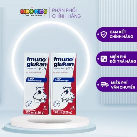 Siro Kan Imunoglukan P4H Pleuran hỗ trợ tăng cường đề kháng ở trẻ em (120ml)