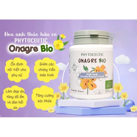 Tinh dầu hoa anh thảo Phytoceutic Onagre Bio 90 viên của Pháp 243099