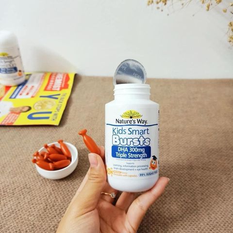 Viên nhai DHA Bursts 300mg Triple Strength Nature's Way Kids Smart