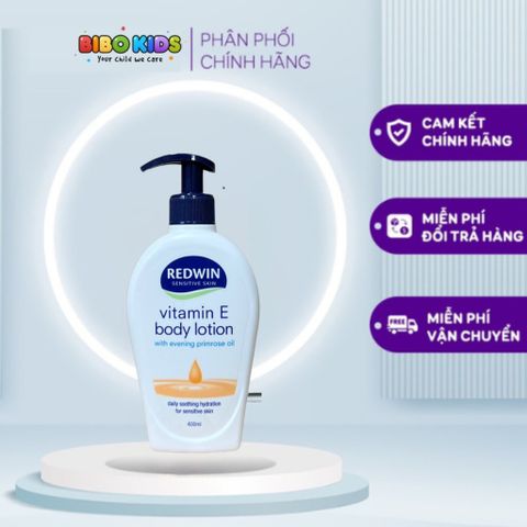 Dưỡng thể Redwin vitamin_E body_lotion chai to 400ml có vòi
