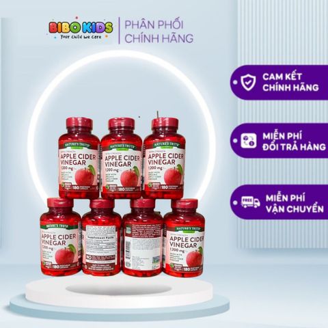 Viên uống giấm táo hữu cơ giảm cân Nature’s Truth Apple Cider Vinegar 1200mg 180 viên