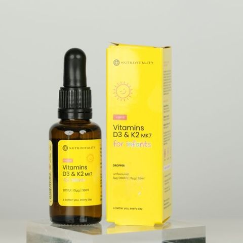 Vitamin D3 K2 Mk7 cho bé từ sơ sinh của Anh