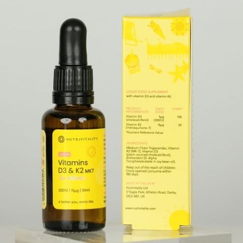 Vitamin D3 K2 Mk7 cho bé từ sơ sinh của Anh