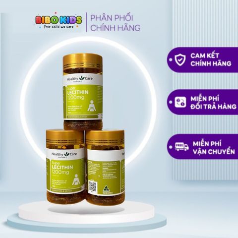 Mầm Đậu Nành Healthy Care Super Lecithin 1200mg - Viên Uống Hỗ Trợ Sức Khỏe Tim Mạch & Tăng Cường Trí Nhớ, 100 Viên
