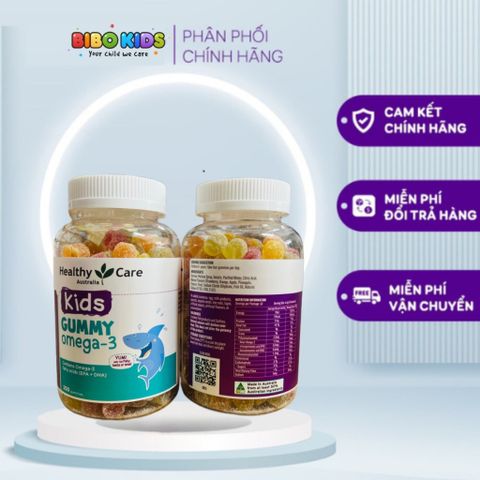 Kẹo Gummy Omega-3 Healthy Care 250 Viên - Bổ Sung Dinh Dưỡng Cho Trẻ Từ 2 Tuổi, Hỗ Trợ Phát Triển Trí Não, Tăng Cường Kháng Đề Kháng