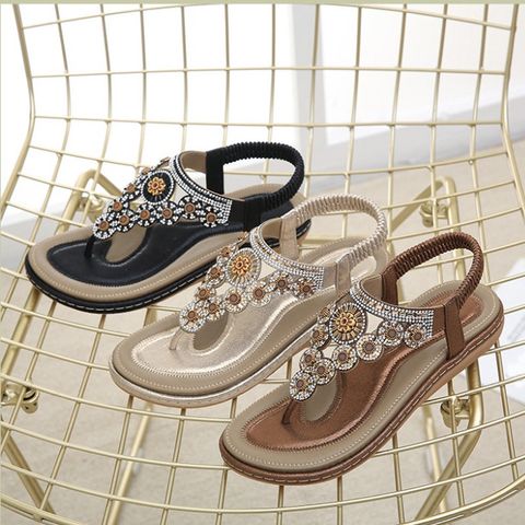 Sandal Nữ Siketu Quai Đính Hoa Đế Bằng Chống Trơn Trượt, Cao 3Cm, Thời Trang Hè 2024 – Phụ Kiện Sang Trọng Dành Cho Nữ