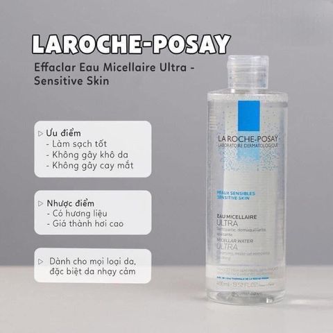 Nước tẩy trang La Roche-Posay Micellar Water Ultra