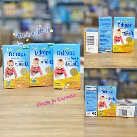 Vitamin Ddrop Cho Trẻ Sơ Sinh 90 Giọt của Usa